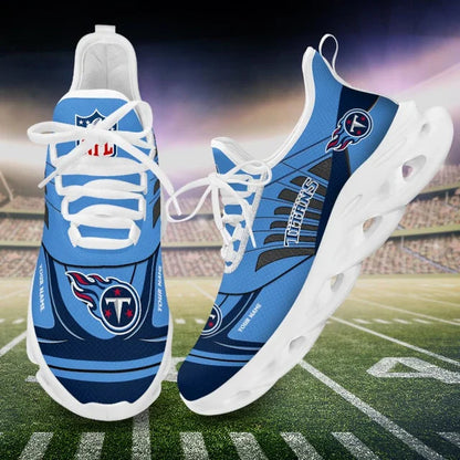 SPECIAL EDITION - NEW CUSTOMIZED NFL31 TST TENNESSEE TITANS UNISEX MAX SOUL SHOES