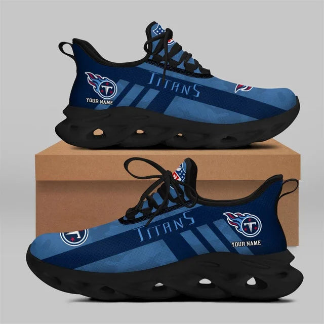 VIRAL EDITION - NEW CUSTOMIZED NFL31 TST TENNESSEE TITANS UNISEX MAX SOUL SHOES