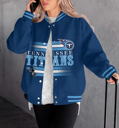 FINAL SALE - NEW CUSTOMIZED NFL31 TST TENNESSEE TITANS SATIN VARSITY & BASEBALL JACKET