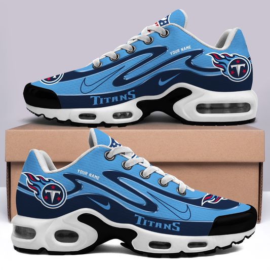 FINAL SALE - NEW CUSTOMIZED NFL31 TST TENNESSEE TITANS AIR MAX PLUS SNEAKERS