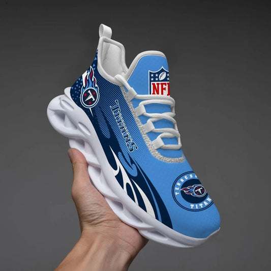 VIRAL EDITION - NEW CUSTOMIZED NFL31 TST TENNESSEE TITANS UNISEX MAX SOUL SHOES