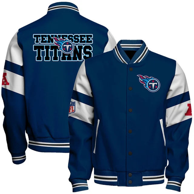 VIRAL EDITION - NEW CUSTOMIZED NFL31 TST TENNESSEE TITANS SATIN VARSITY & BASEBALL JACKET