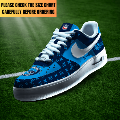 VIRAL EDITION - NEW CUSTOMIZED NFL31 TST TENNESSEE TITANS AF1 SHOES