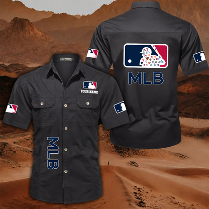 LIMITED EDITION - NEW CUSTOMIZED MLB32 MLB ALL TEAMS MEN'S CARGO SHIRT