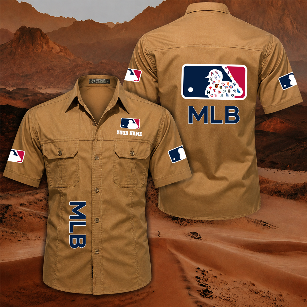 LIMITED EDITION - NEW CUSTOMIZED MLB32 MLB ALL TEAMS MEN'S CARGO SHIRT