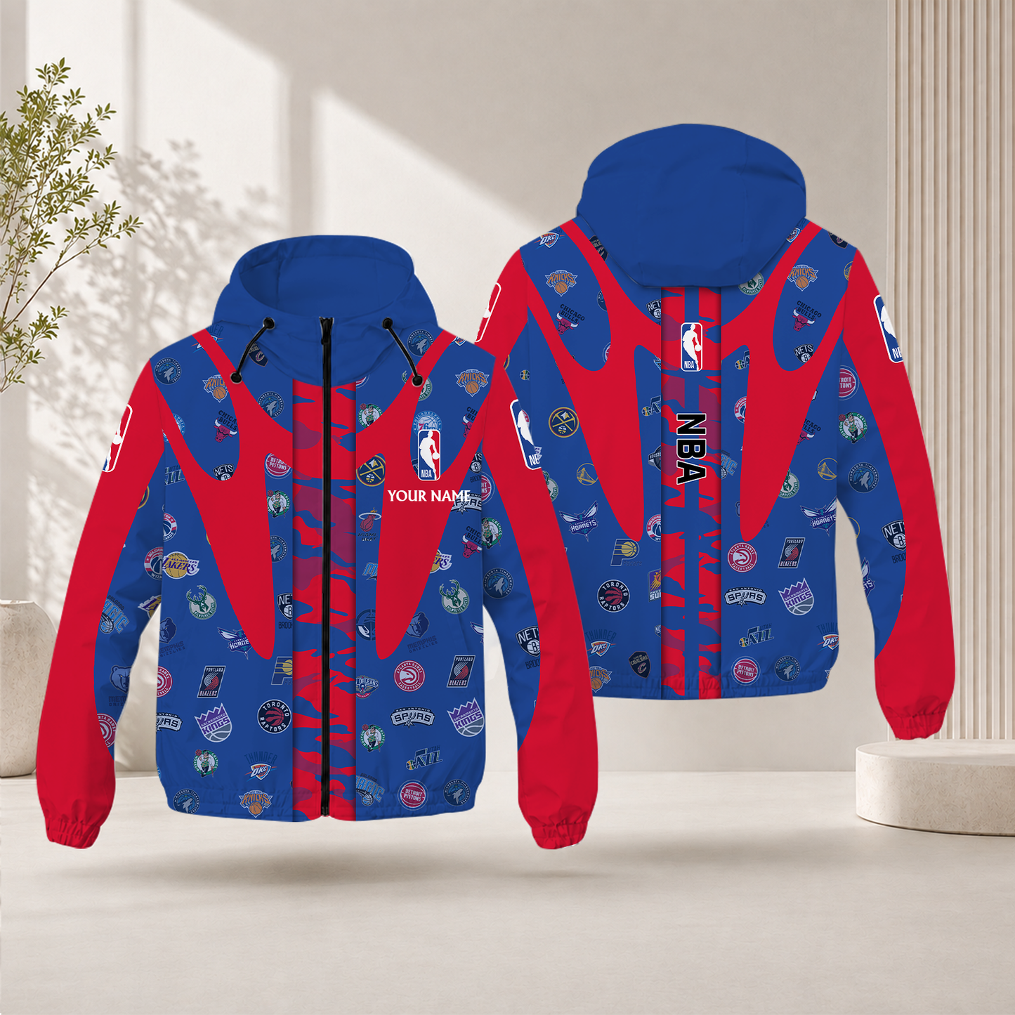 FINAL SALE - NEW CUSTOMIZED NBA32 BKA NBA ALL TEAMS WINDBREAKER JACKET