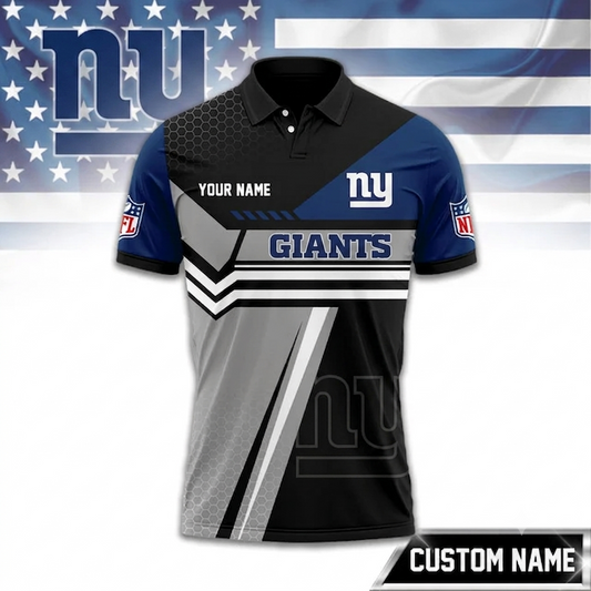 SPECIAL EDITION - NEW CUSTOMIZED NFL32 NYG NEW YORK GIANTS POLO SHIRT, ZIP POLO SHIRT & T-SHIRTS