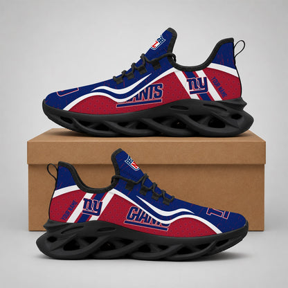 LIMITED EDITION - NEW CUSTOMIZED NFL32 NYG NEW YORK GIANTS MAX SOUL SHOES