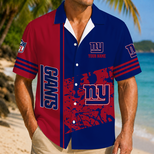 FINAL SALE - NEW CUSTOMIZED NFL32 NYG NEW YORK GIANTS UNISEX HAWAIIAN SHIRT
