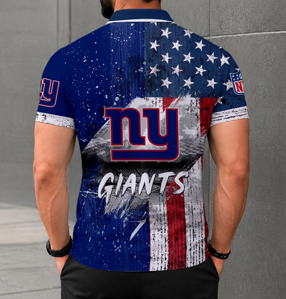 FINAL SALE - NEW CUSTOMIZED NFL32 NYG NEW YORK GIANTS POLO SHIRT