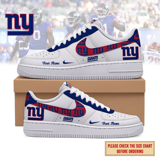 VIRAL EDITION - NEW CUSTOMIZED NFL32 NYG NEW YORK GIANTS AF1 SHOES