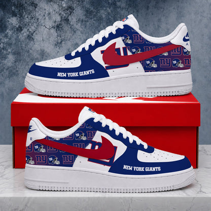 FINAL SALE - NEW CUSTOMIZED NFL32 NYG NEW YORK GIANTS AF1 SHOES