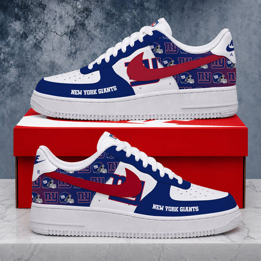 FINAL SALE - NEW CUSTOMIZED NFL32 NYG NEW YORK GIANTS AF1 SHOES