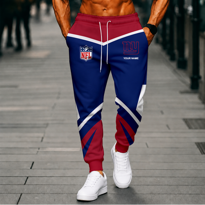 FINAL SALE - NEW CUSTOMIZED NFL32 NYG NEW YORK GIANTS SWEATPANTS