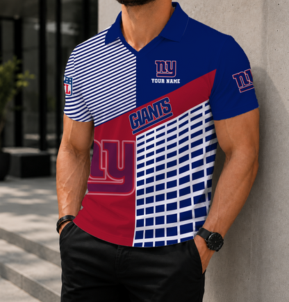 FINAL SALE - NEW CUSTOMIZED NFL32 NYG NEW YORK GIANTS POLO SHIRT
