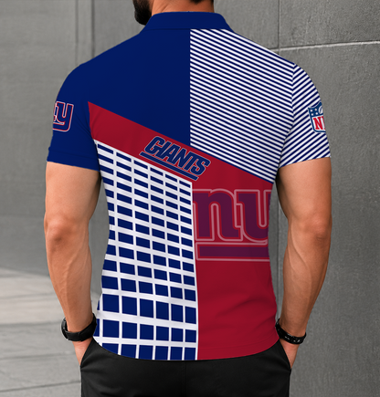 FINAL SALE - NEW CUSTOMIZED NFL32 NYG NEW YORK GIANTS POLO SHIRT