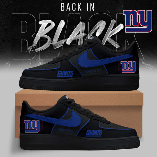 FINAL SALE - NEW CUSTOMIZED NFL32 NYG NEW YORK GIANTS AF1 SNEAKERS
