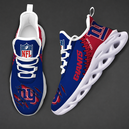 FINAL SALE - NEW CUSTOMIZED NFL32 NYG NEW YORK GIANTS UNISEX MAX SOUL SHOES
