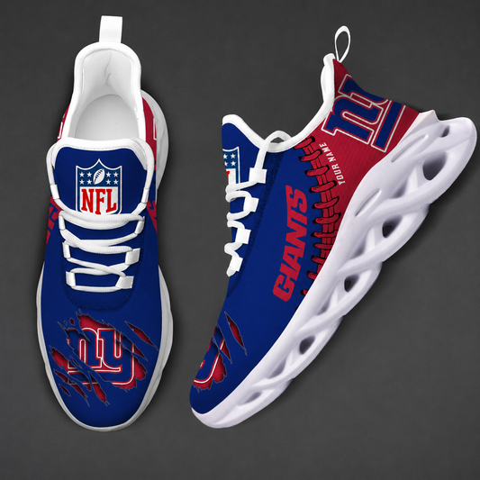 FINAL SALE - NEW CUSTOMIZED NFL32 NYG NEW YORK GIANTS UNISEX MAX SOUL SHOES