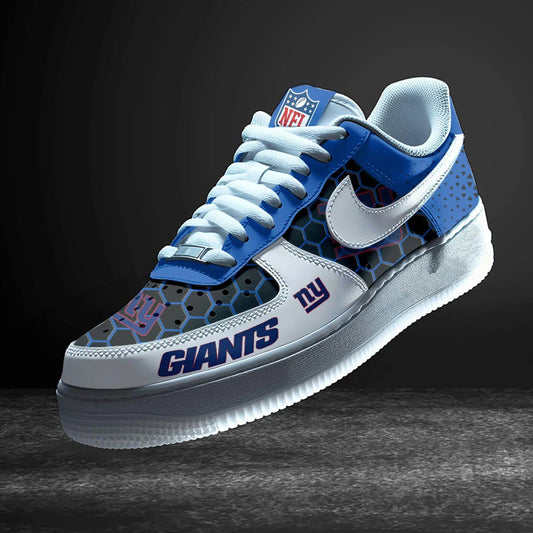 LIMITED EDITION - NEW CUSTOMIZED NFL32 NYG NEW YORK GIANTS AF1 SNEAKERS