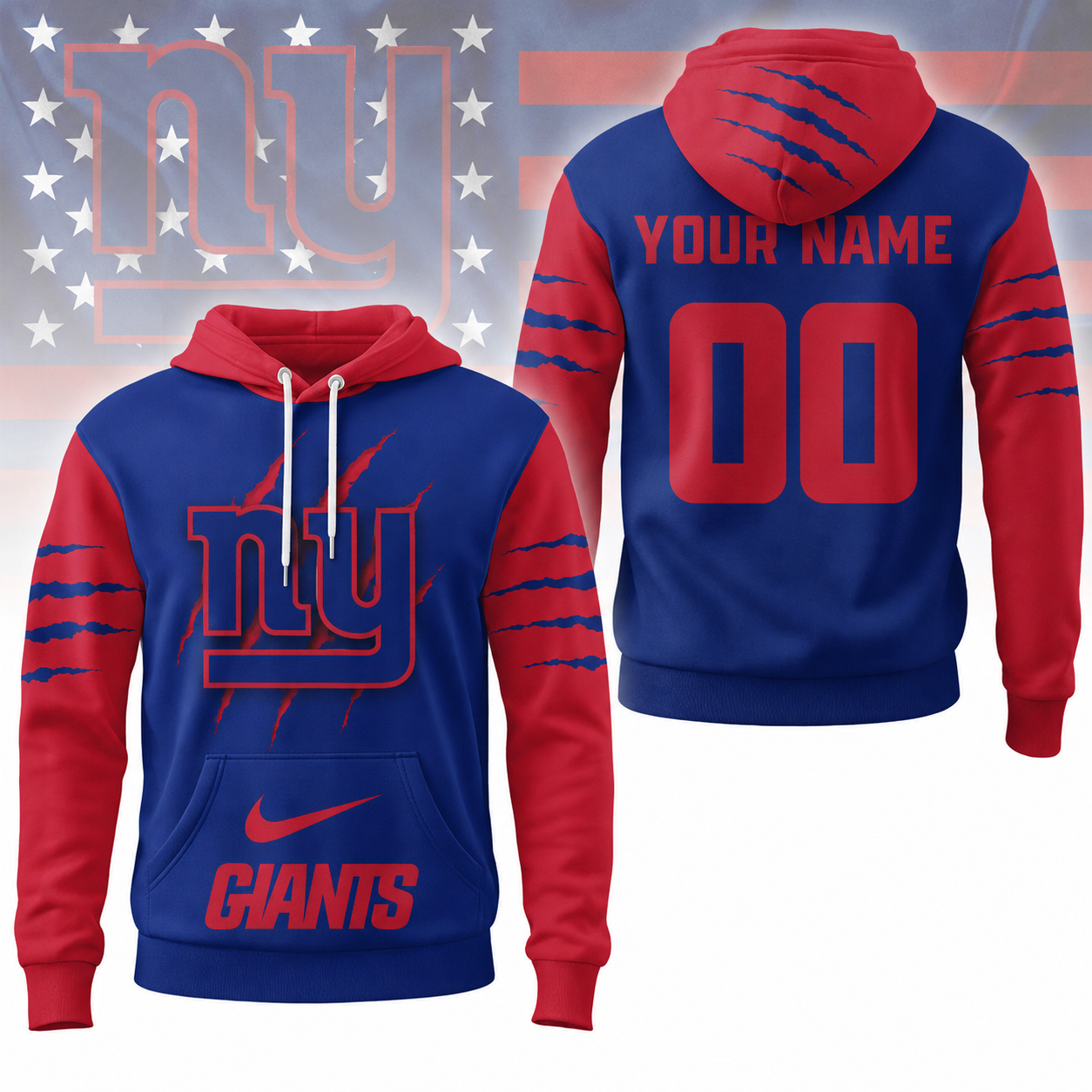 VIRAL EDITION - NEW CUSTOMIZED NFL32 NYG NEW YORK GIANTS T-SHIRT, POLO SHIRT, ZIP POLO SHIRT, SWEATSHIRT, HOODIE & ZIP HOODIE