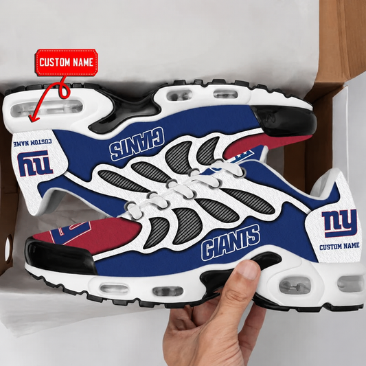 HOT DEAL - NEW CUSTOMIZED NFL32 NYG NEW YORK GIANTS AIR MAX PLUS SNEAKERS