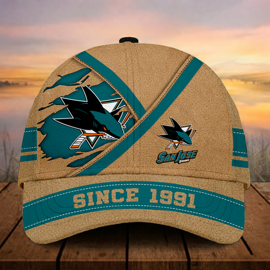 LIMITED EDITION - NEW CUSTOMIZED NHL32 SJS SJ SHARKS CLASSIC CAP