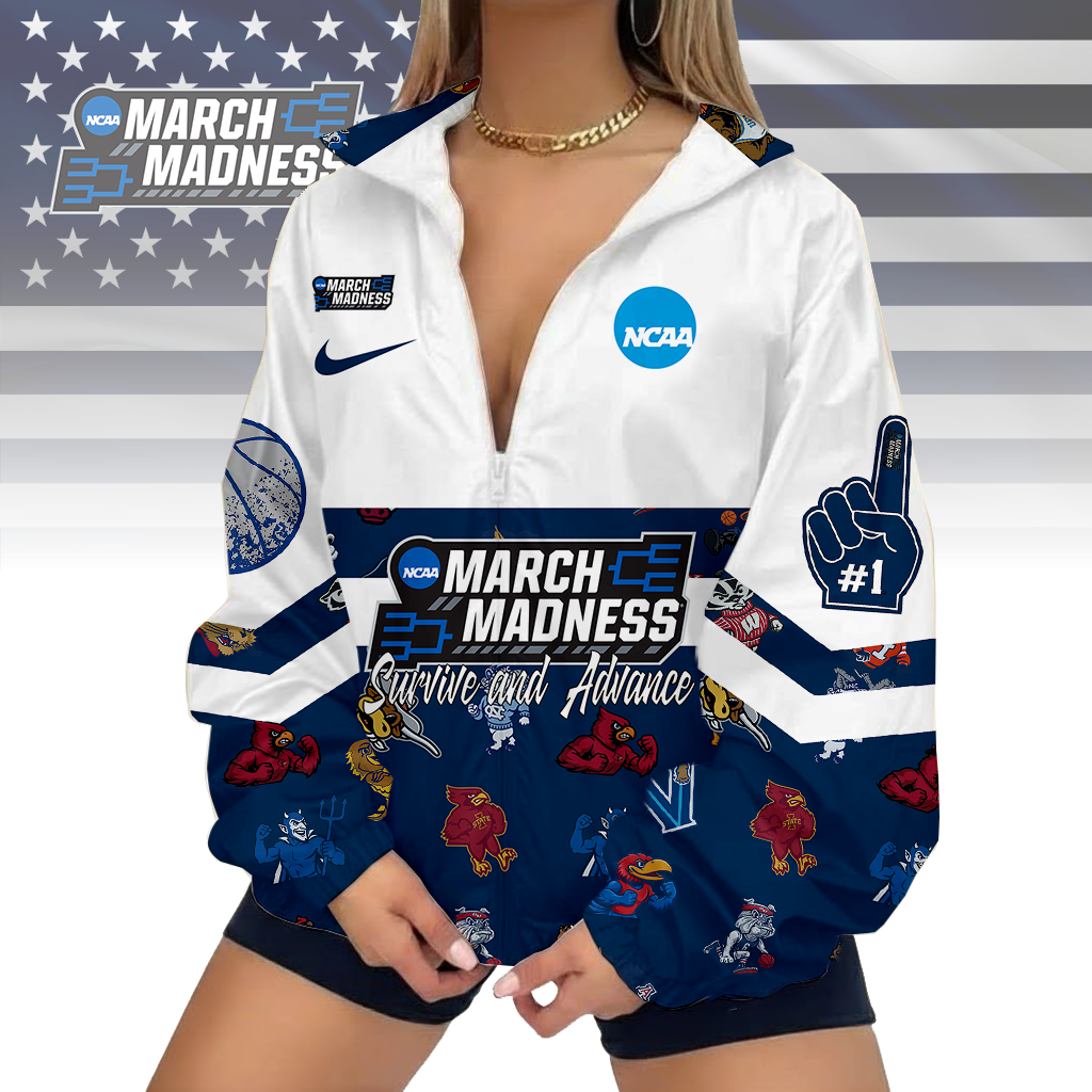 LIMITED EDITION - NEW CUSTOMIZED NCAA32 MAM ALL TEAMS V-NECK ZIPPER JACKET