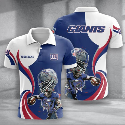 SPECIAL EDITION - NEW CUSTOMIZED NFL32 NYG NEW YORK GIANTS T-SHIRT, POLO SHIRT, ZIP POLO SHIRT, SWEATSHIRT, HOODIE & ZIP HOODIE