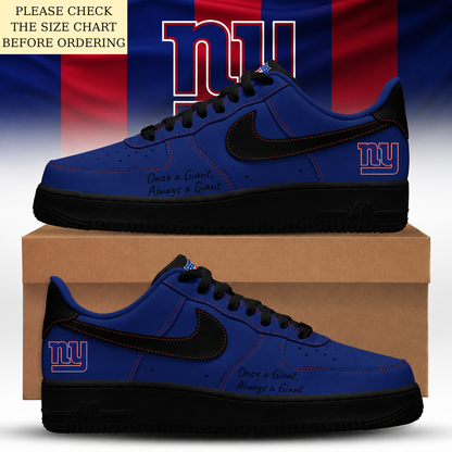 HOT DEAL - NEW CUSTOMIZED NFL32 NYG NEW YORK GIANTS AF1 SHOES