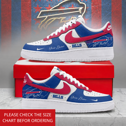 FINAL SALE - NEW CUSTOMIZED NFL03 BFB BUFFALO BILLS AF1 SHOES