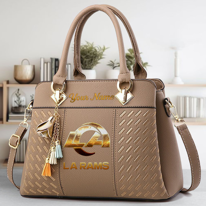 LIMITED EDITION - NEW CUSTOMIZED NFL22 LAR LOS ANGELES RAMS LUXURY HANDBAG IN MULTIPLE COLORS