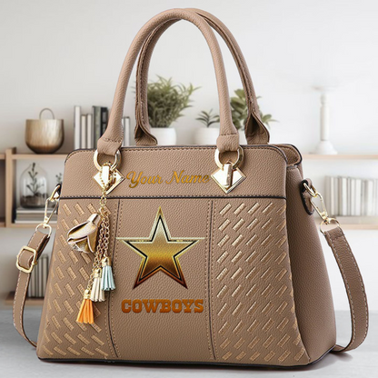 LIMITED EDITION - NEW CUSTOMIZED NFL21 DCB DALLAS COWBOYS LUXURY HANDBAG IN MULTIPLE COLORS