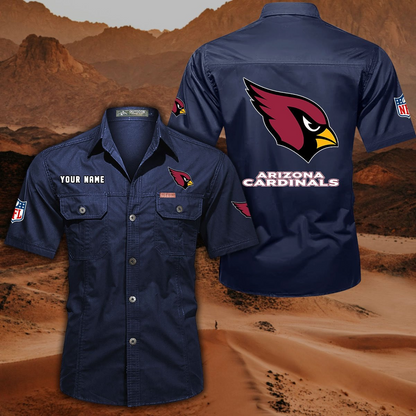 FINAL SALE - NEW CUSTOMIZED NFL20 ARC ARIZONA CARDINALS MUTICOLOR MEN'S CARGO SHIRT
