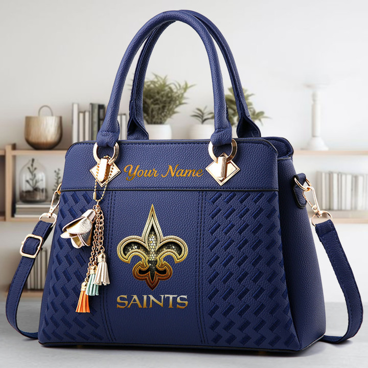 LIMITED EDITION - NEW CUSTOMIZED NFL24 NOS NEW ORLEANS SAINTS LUXURY HANDBAG IN MULTIPLE COLORS
