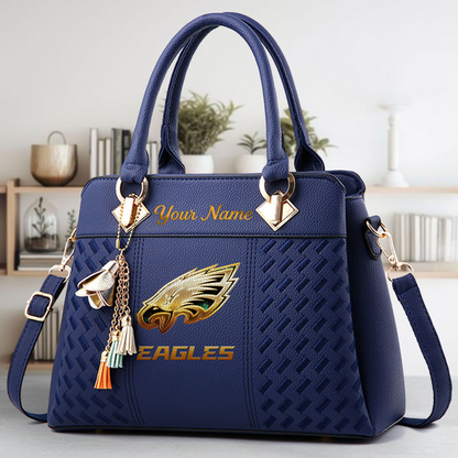 LIMITED EDITION - NEW CUSTOMIZED NFL02 PPE PHILADELPHIA EAGLES LUXURY HANDBAG IN MULTIPLE COLORS