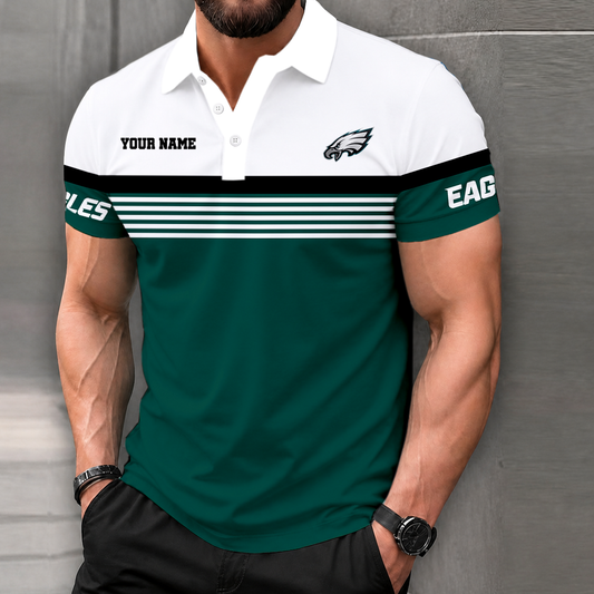 FINAL SALE - NEW CUSTOMIZED NFL02 PPE PHILADELPHIA EAGLES POLO SHIRT