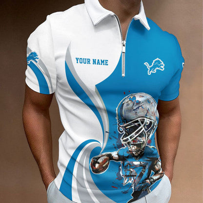 SPECIAL EDITION - NEW CUSTOMIZED NFL04 DTL DETROIT LIONS T-SHIRT, POLO SHIRT, ZIP POLO SHIRT, SWEATSHIRT, HOODIE & ZIP HOODIE