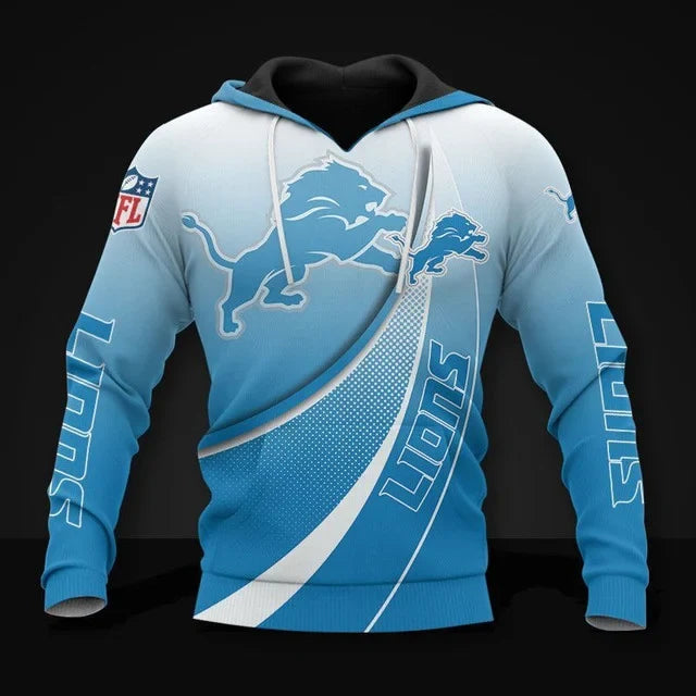 FINAL SALE - NEW CUSTOMIZED NFL04 DTL DETROIT LIONS POLO SHIRT, ZIP POLO SHIRT, T-SHIRT, HOODIE, ZIP HOODIE & SWEATSHIRT