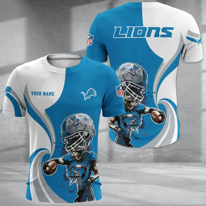 SPECIAL EDITION - NEW CUSTOMIZED NFL04 DTL DETROIT LIONS T-SHIRT, POLO SHIRT, ZIP POLO SHIRT, SWEATSHIRT, HOODIE & ZIP HOODIE