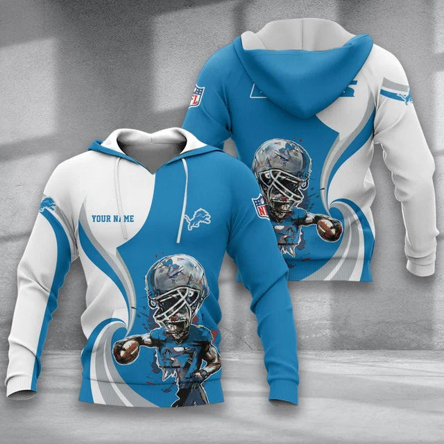 SPECIAL EDITION - NEW CUSTOMIZED NFL04 DTL DETROIT LIONS T-SHIRT, POLO SHIRT, ZIP POLO SHIRT, SWEATSHIRT, HOODIE & ZIP HOODIE