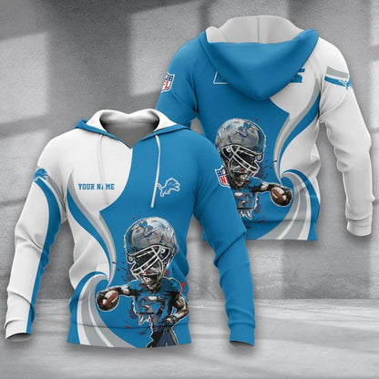 SPECIAL EDITION - NEW CUSTOMIZED NFL04 DTL DETROIT LIONS T-SHIRT, POLO SHIRT, ZIP POLO SHIRT, SWEATSHIRT, HOODIE & ZIP HOODIE