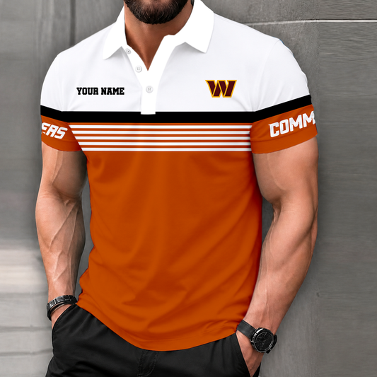 FINAL SALE - NEW CUSTOMIZED NFL12 WTC WASHINGTON COMMANDERS POLO SHIRT