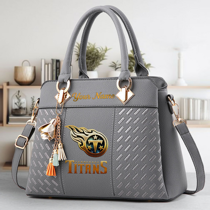 LIMITED EDITION - NEW CUSTOMIZED NFL31 TST TENNESSEE TITANS LUXURY HANDBAG IN MULTIPLE COLORS