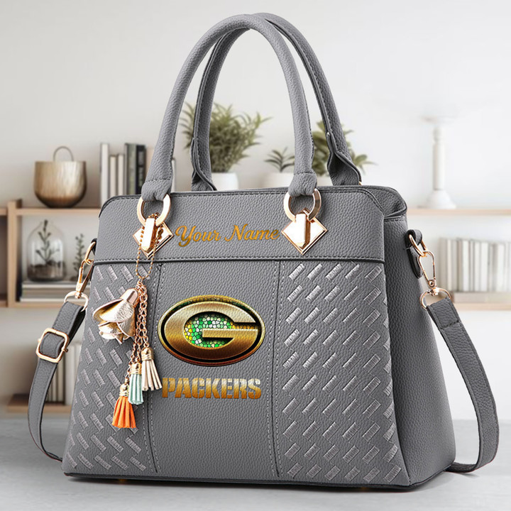 LIMITED EDITION - NEW CUSTOMIZED NFL08 GBP GREEN BAY PACKERS LUXURY HANDBAG IN MULTIPLE COLORS