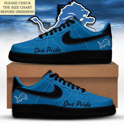 HOT DEAL - NEW CUSTOMIZED NFL04 DTL DETROIT LIONS AF1 SHOES