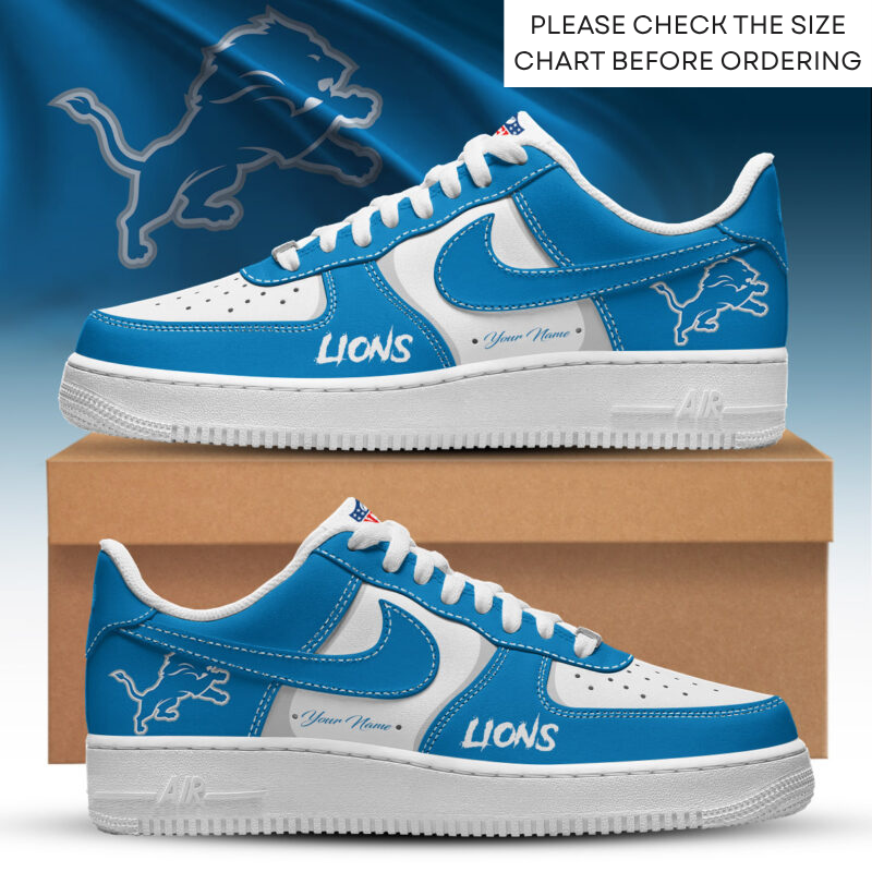 LIMITED EDITION - NEW CUSTOMIZED NFL04 DTL DETROIT LIONS AF1 SHOES