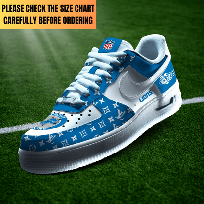VIRAL EDITION - NEW CUSTOMIZED NFL04 DTL DETROIT LIONS AF1 SHOES
