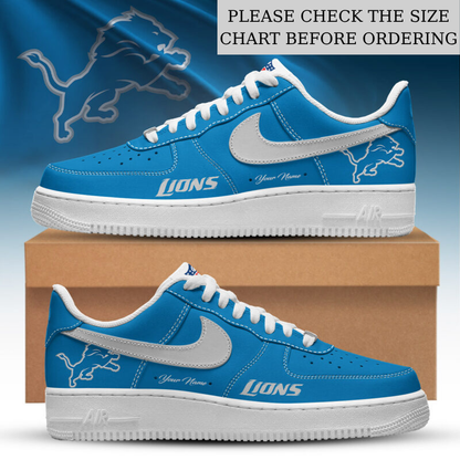 FLASH SALE - NEW CUSTOMIZED NFL04 DTL DETROIT LIONS AF1 SHOES