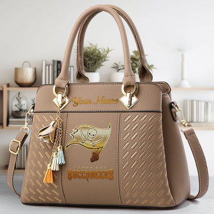 LIMITED EDITION - NEW CUSTOMIZED NFL10 TBB TAMPA BAY BUCCANEERS LUXURY HANDBAG IN MULTIPLE COLORS